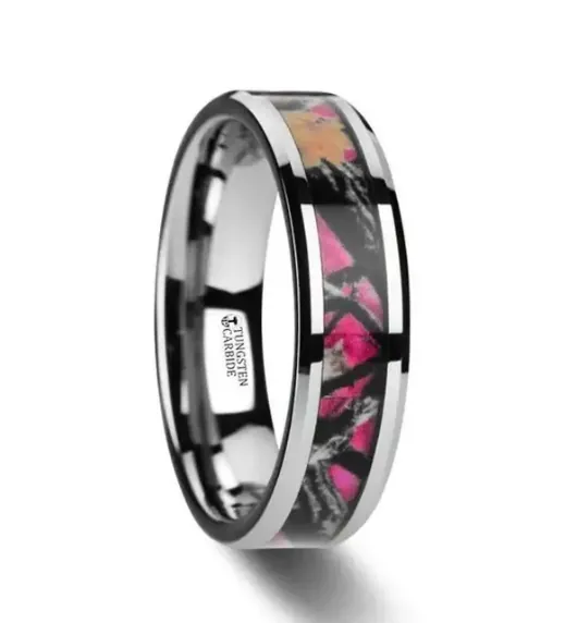 Realistic Tree Camo Wedding Band 